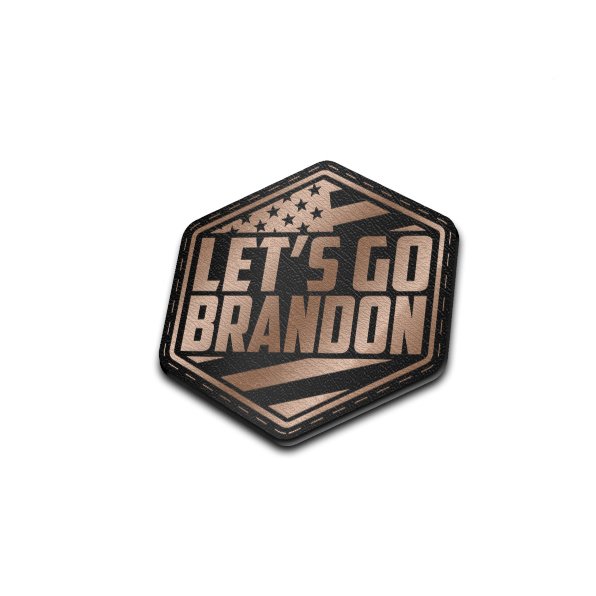 Let's Go Brandon - American Bison Design Co. - america, american, brandon, flag, Iron, Leather, On, Patch, Patriotic, Pre made, Premade, USA