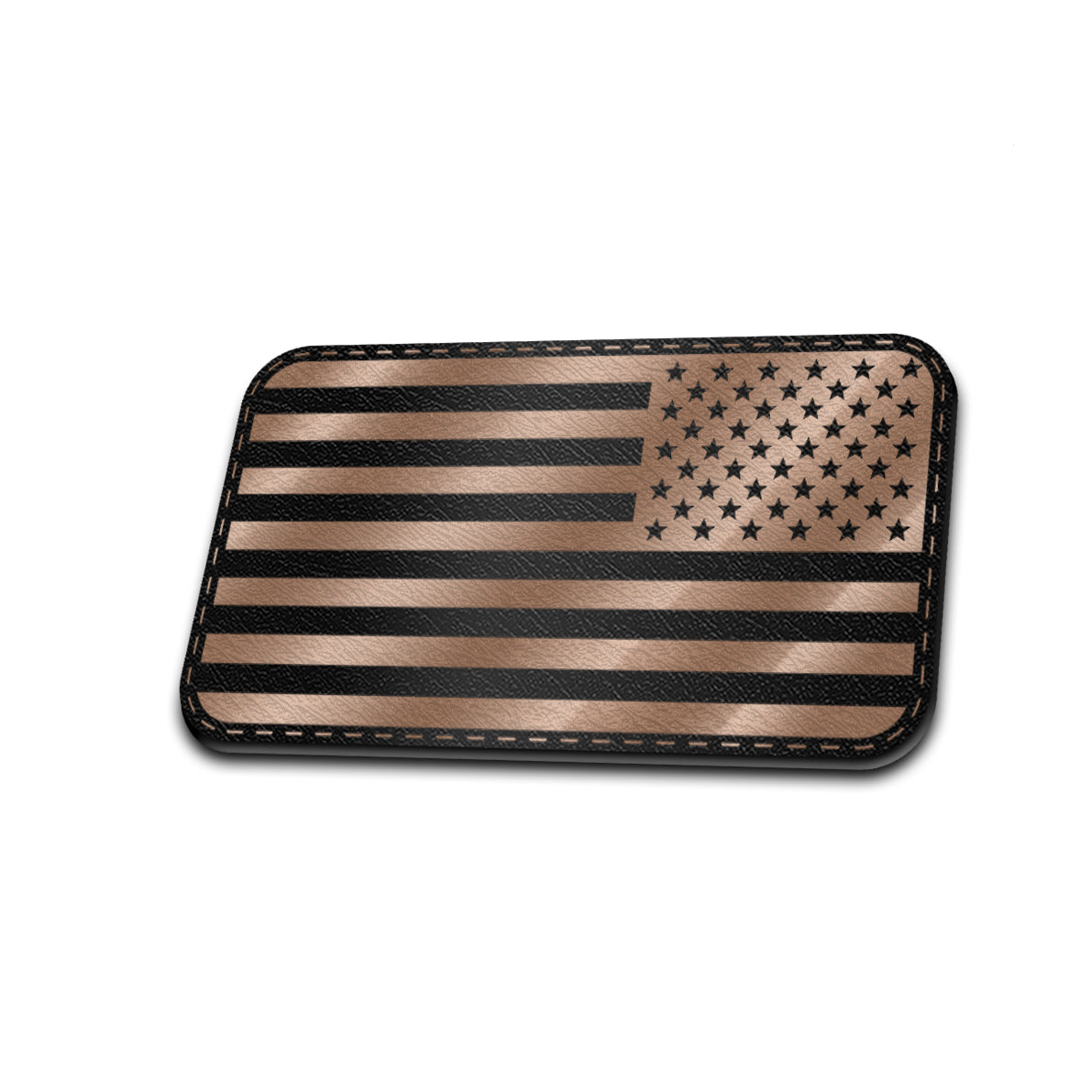 USA Left - American Bison Design Co. - america, flag, Iron, Leather, On, Patch, Patriotic, Pre made, Premade, USA