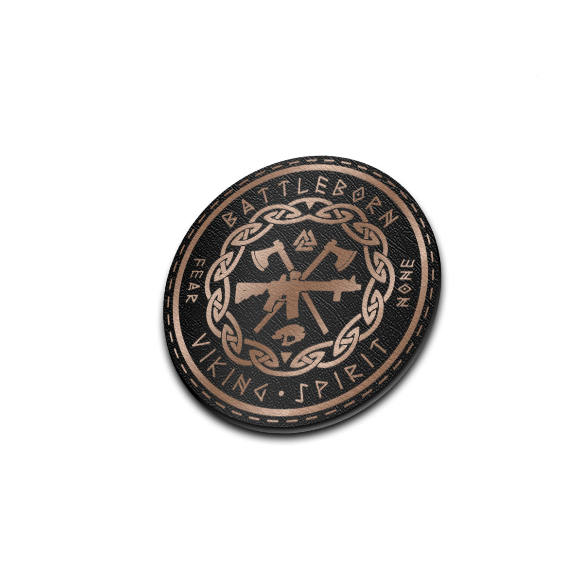 Battleborn - American Bison Design Co. - battleborn, Iron, Leather, On, operator, Patch, Patriotic, Pre made, Premade, viking