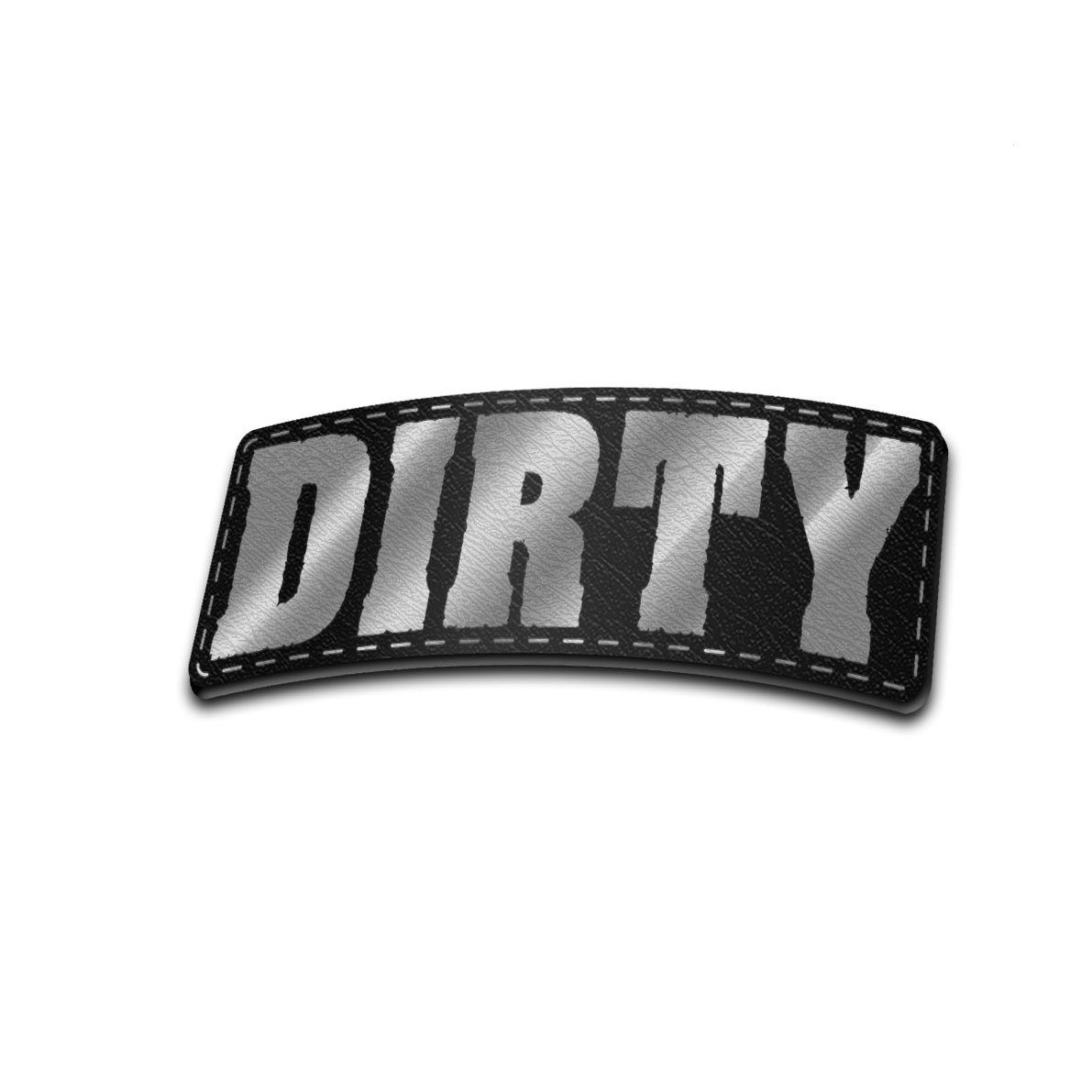 DIRTY - American Bison Design Co. - DIRTY, funny, hand, Iron, Leather, On, Patch, Pre made, Premade