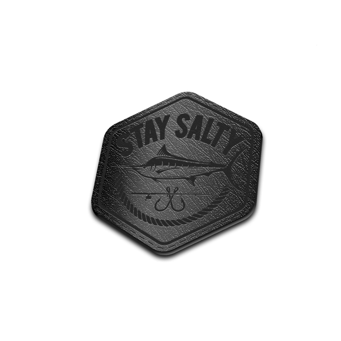 Stay Salty - American Bison Design Co. - deep sea, fish, fishing, game, Iron, Leather, marlin, ocean, On, Patch, Pre made, Premade, salty