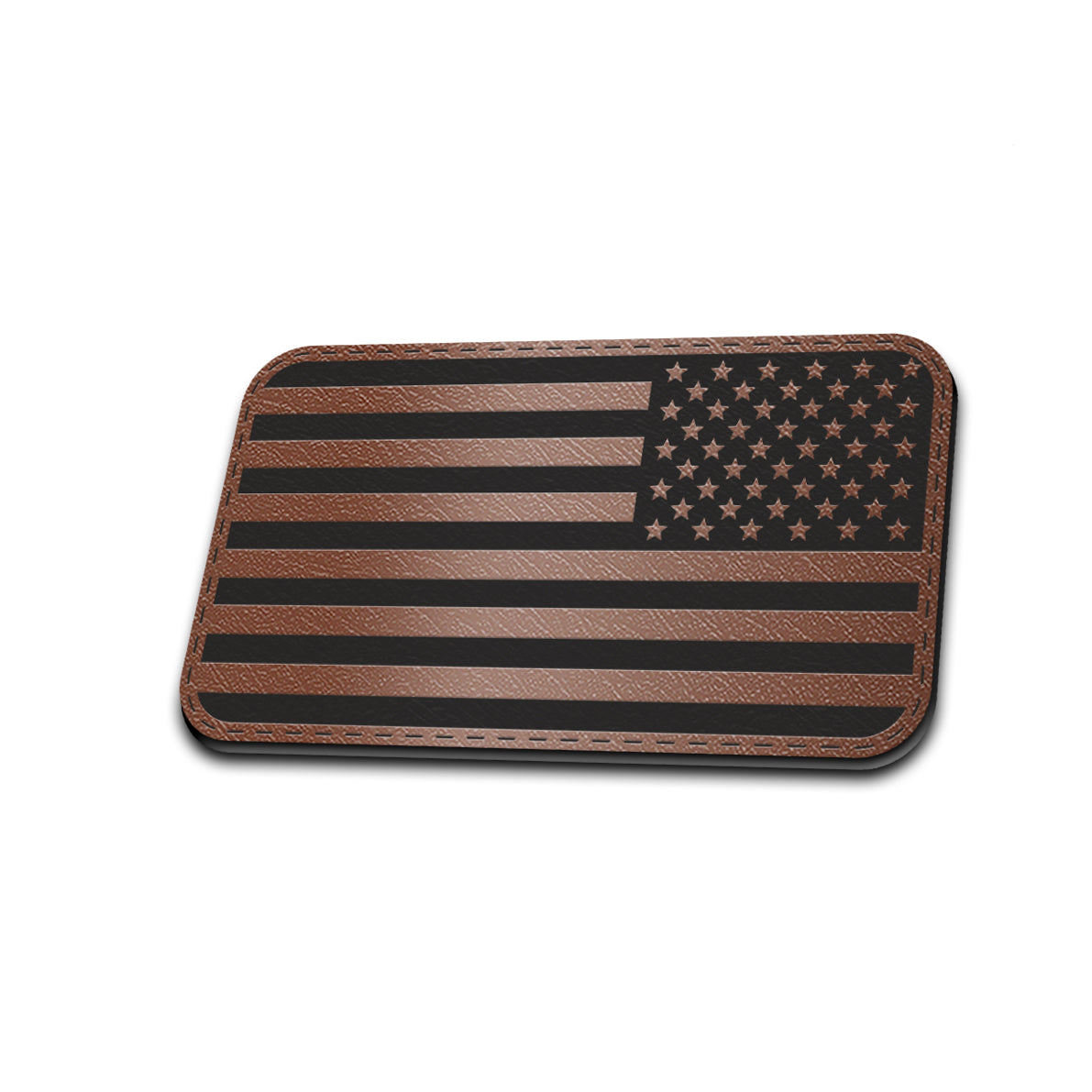 USA Left - American Bison Design Co. - america, flag, Iron, Leather, On, Patch, Patriotic, Pre made, Premade, USA