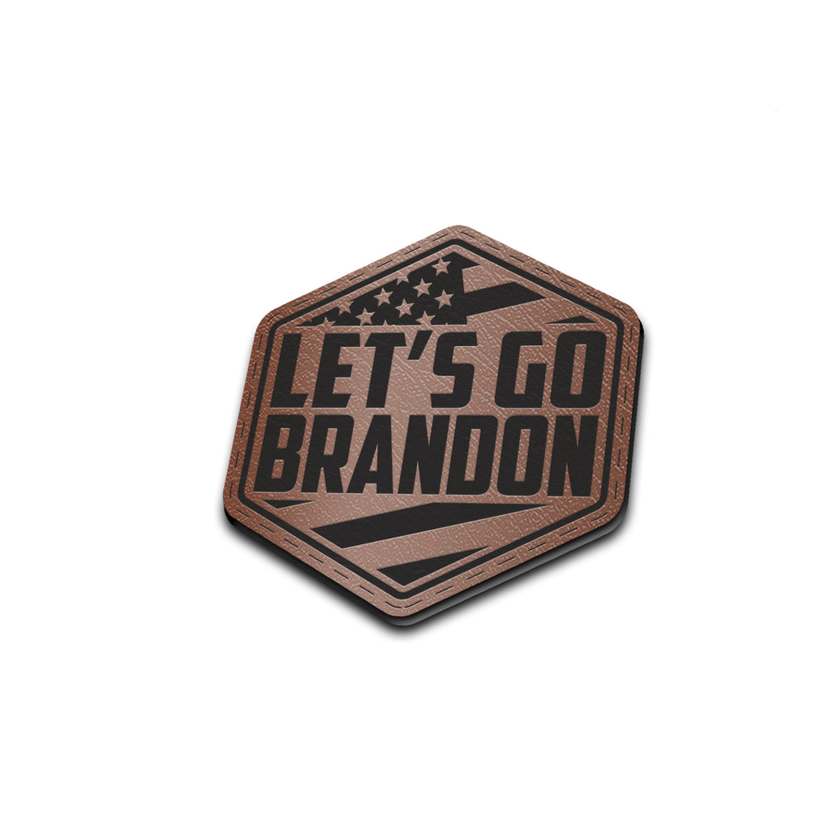 Let's Go Brandon - American Bison Design Co. - america, american, brandon, flag, Iron, Leather, On, Patch, Patriotic, Pre made, Premade, USA