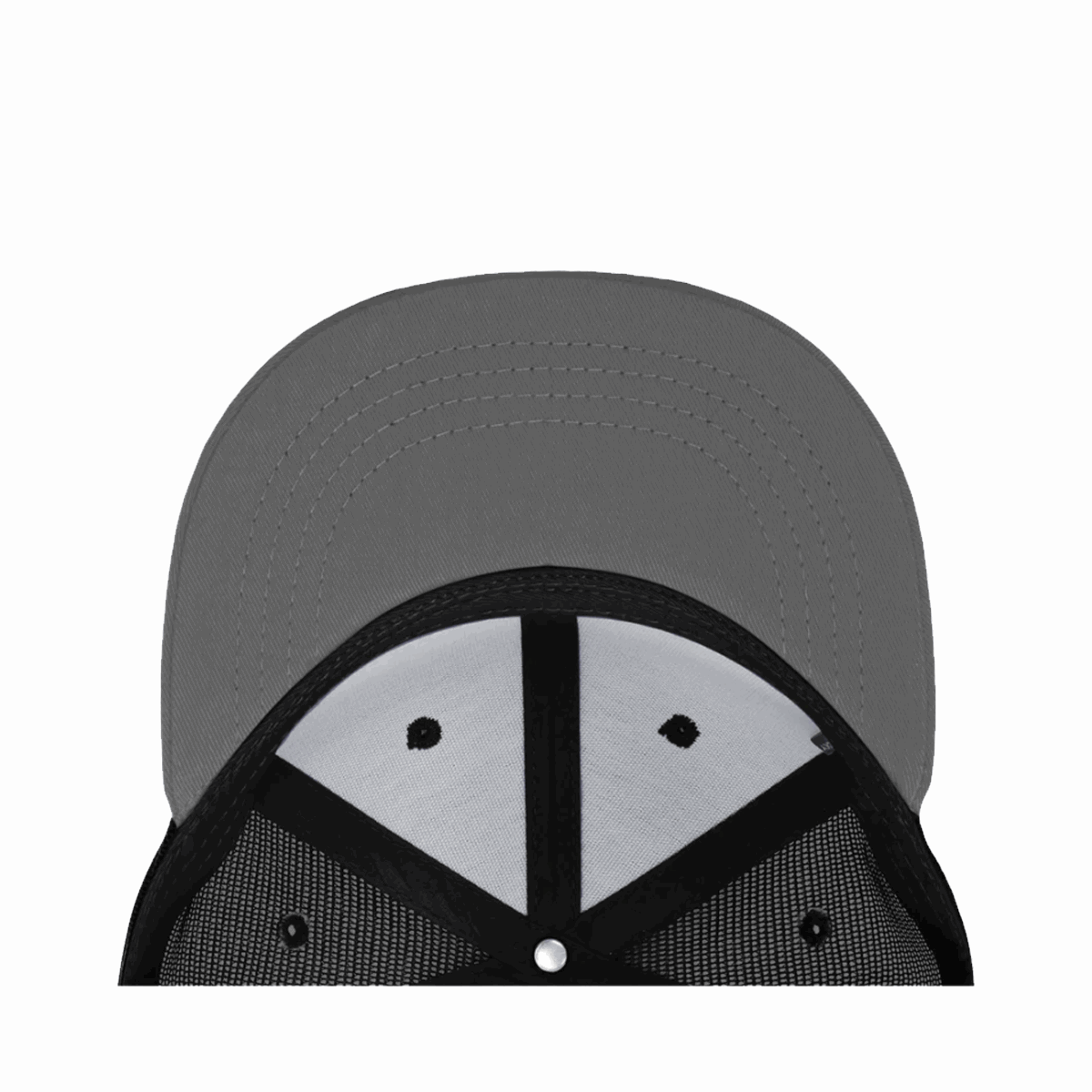 DECKY // Cruiser - American Bison Design Co. - Black, Custom, Decky, Flat, Grey, Hat, Leather, Mesh, Patch, Snap, Trucker