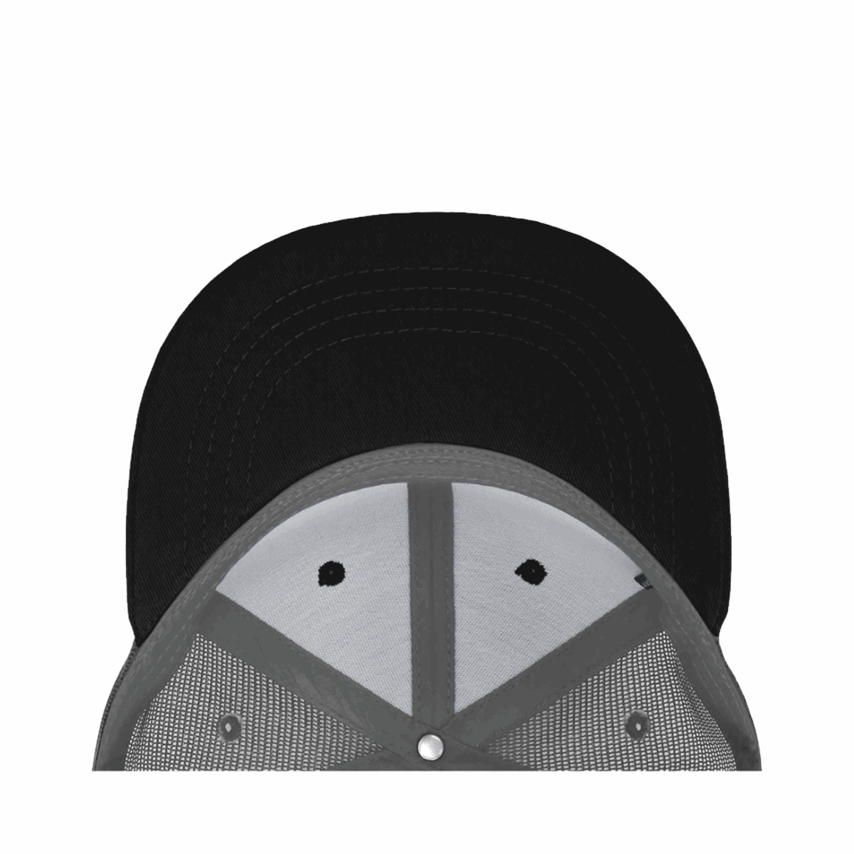 DECKY // Raider - American Bison Design Co. - Black, Custom, Decky, Flat, Grey, Hat, Leather, Mesh, Patch, Snap, Trucker