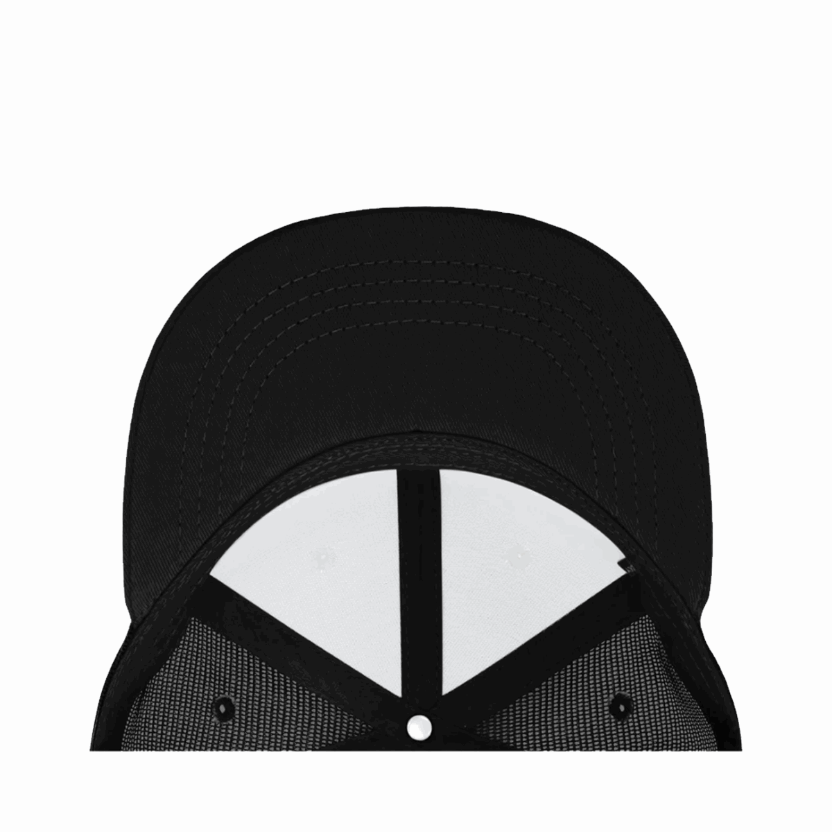 DECKY // Thrasher - American Bison Design Co. - Black, Custom, Decky, Flat, Hat, Leather, Mesh, Patch, Snap, Trucker, White