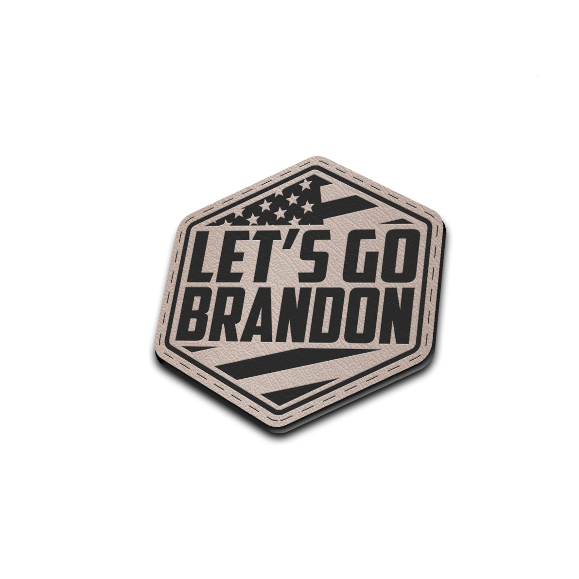 Let's Go Brandon - American Bison Design Co. - america, american, brandon, flag, Iron, Leather, On, Patch, Patriotic, Pre made, Premade, USA