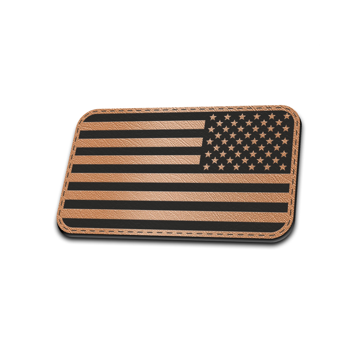 USA Left - American Bison Design Co. - america, flag, Iron, Leather, On, Patch, Patriotic, Pre made, Premade, USA