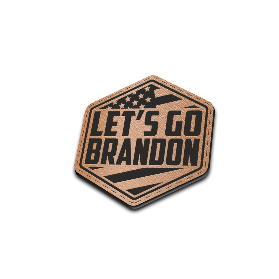 Let's Go Brandon - American Bison Design Co. - america, american, brandon, flag, Iron, Leather, On, Patch, Patriotic, Pre made, Premade, USA