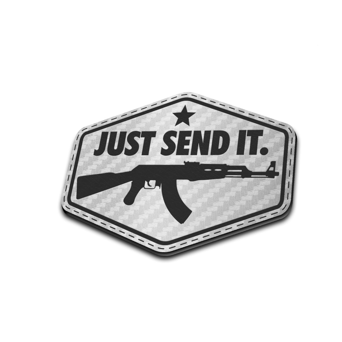 Just Send It / AK - American Bison Design Co. - 2a, ak, guns, Iron, Leather, On, Patch, Pre made, Premade, target