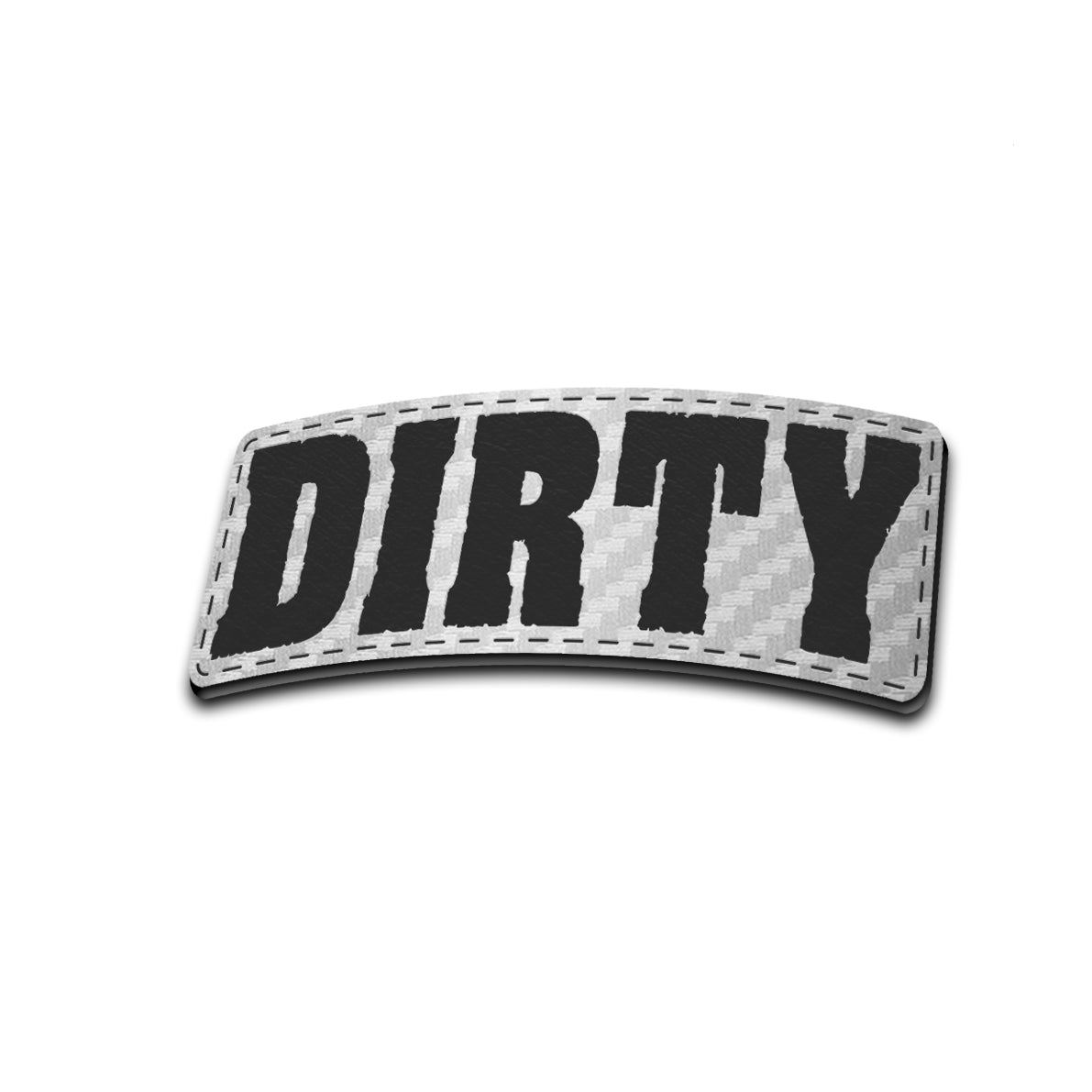 DIRTY - American Bison Design Co. - DIRTY, funny, hand, Iron, Leather, On, Patch, Pre made, Premade