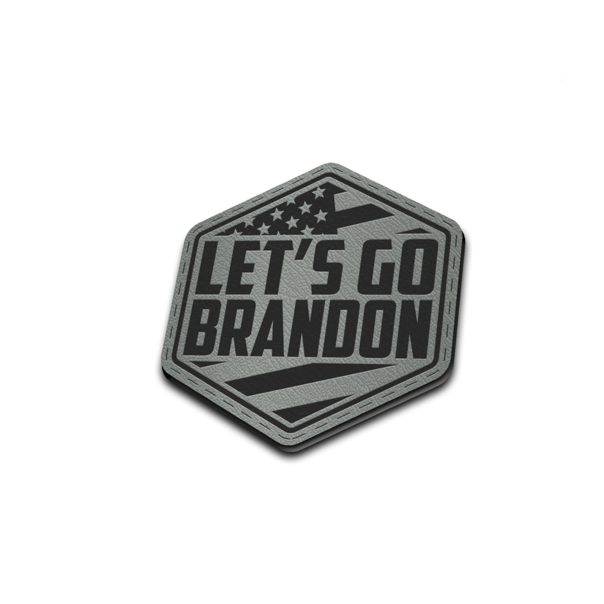 Let's Go Brandon - American Bison Design Co. - america, american, brandon, flag, Iron, Leather, On, Patch, Patriotic, Pre made, Premade, USA