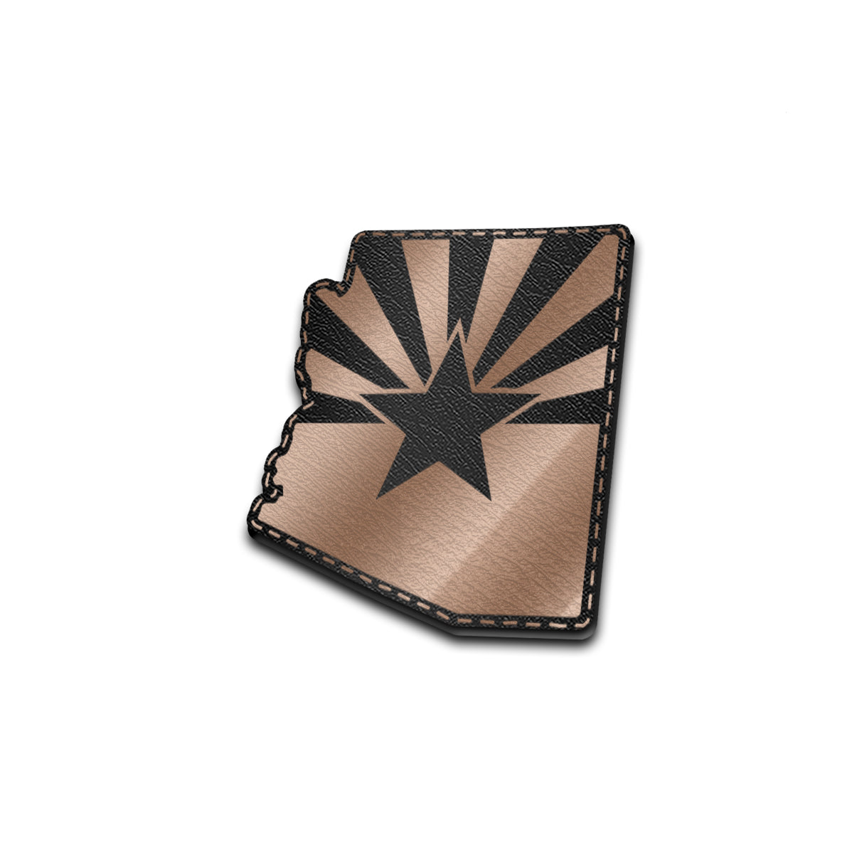 AZ State - American Bison Design Co. - arizona, Iron, Leather, On, Patch, Pre made, Premade, state