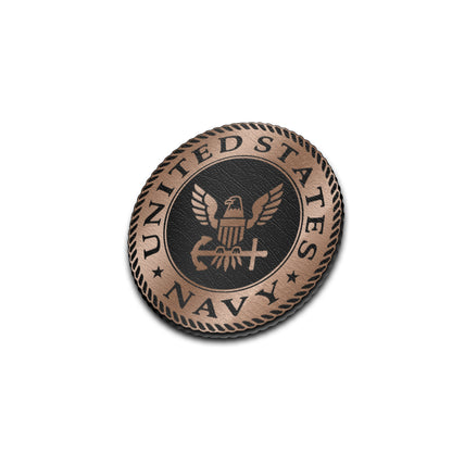 US Navy - American Bison Design Co. - Iron, Leather, military, navy, On, Patch, Pre made, Premade, USA, usn, veteran