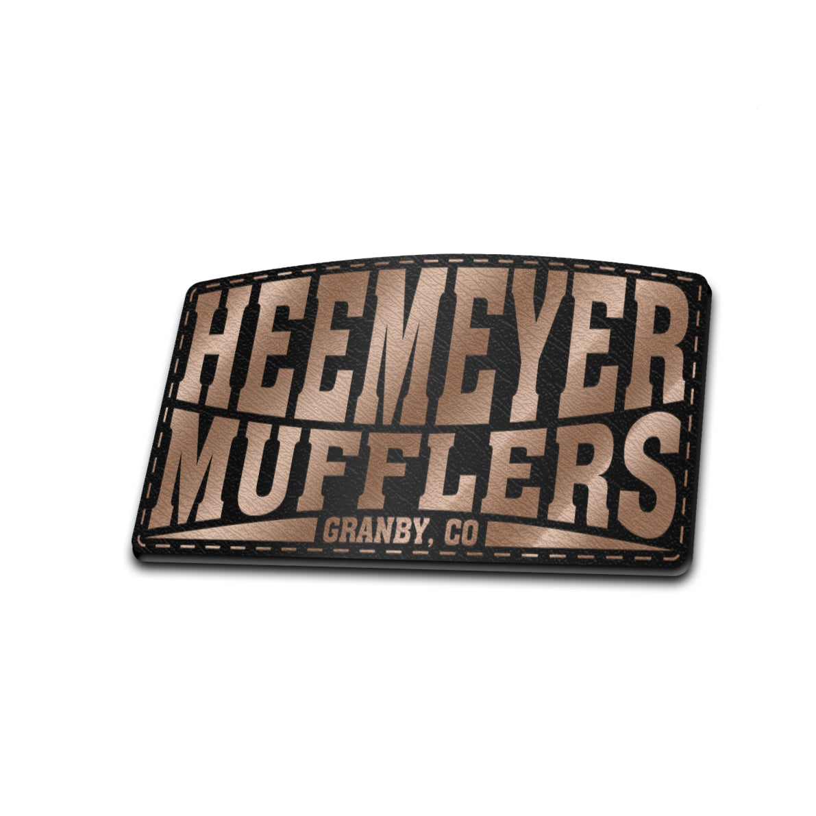 Heemeyer Mufflers - American Bison Design Co. - granby, heemeyer, Iron, kill dozer, killdozer, Leather, marvin, On, Patch, Pre made, Premade