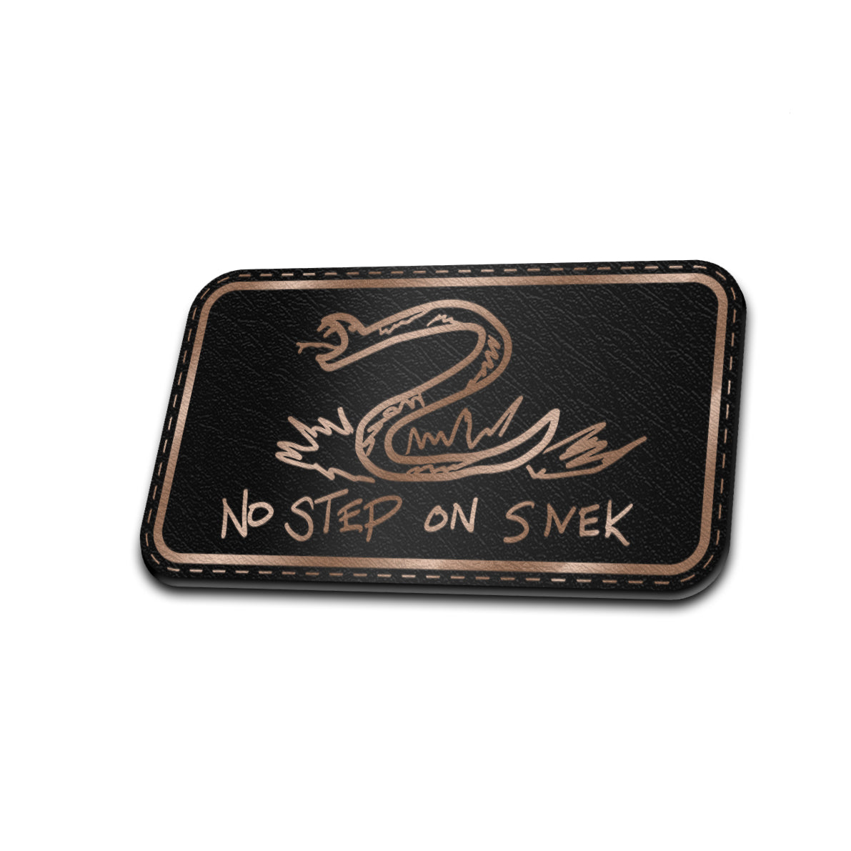 No Step On Snek - American Bison Design Co. - dtom, flag, gadsden, Iron, Leather, On, Patch, Patriotic, Pre made, Premade, snek