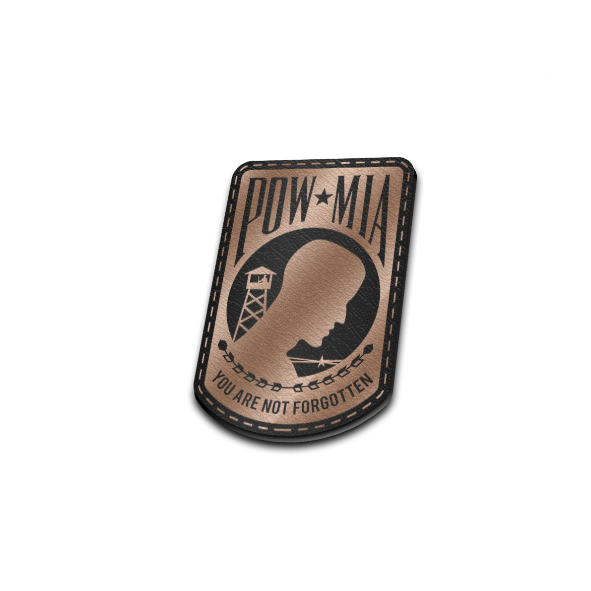 POW-MIA - American Bison Design Co. - Iron, Leather, mia, military, On, Patch, pow, powmia, Pre made, Premade