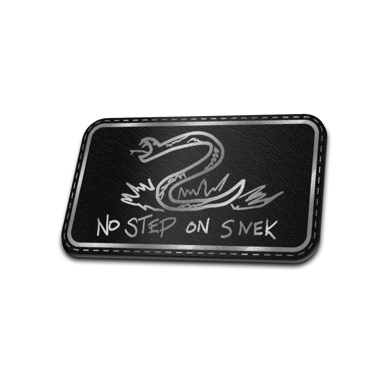 No Step On Snek - American Bison Design Co. - dtom, flag, gadsden, Iron, Leather, On, Patch, Patriotic, Pre made, Premade, snek