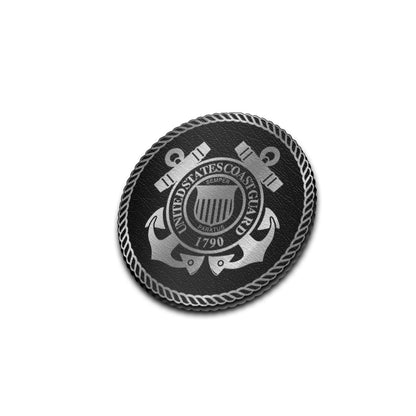 US Coast Guard - American Bison Design Co. - coast, guard, Iron, Leather, military, On, Patch, Pre made, Premade, USA, veteran
