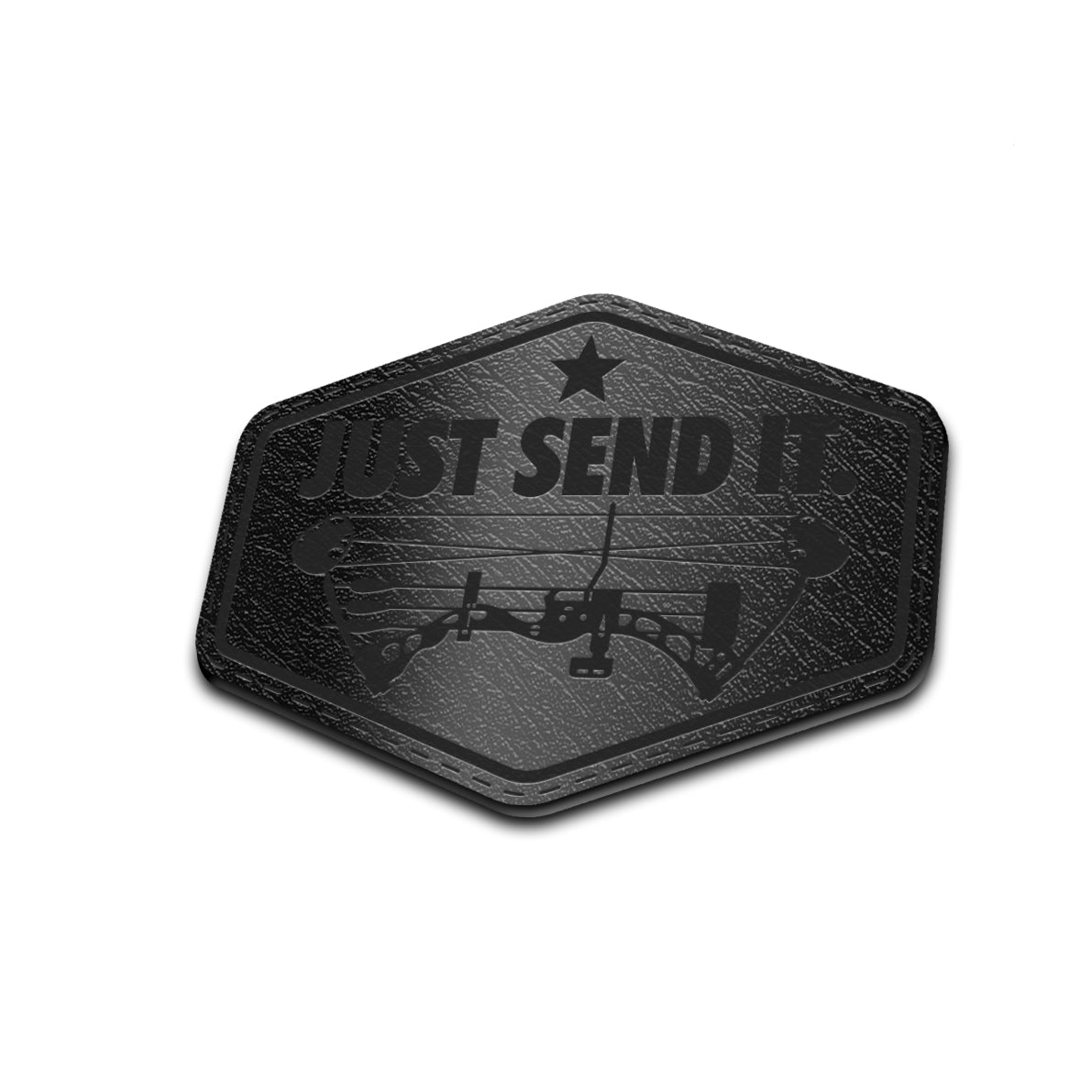 Just Send It / Bow - American Bison Design Co. - compound, game, hunt, hunting, Iron, Leather, On, Patch, Pre made, Premade, target