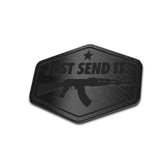 Just Send It / AK - American Bison Design Co. - 2a, ak, guns, Iron, Leather, On, Patch, Pre made, Premade, target