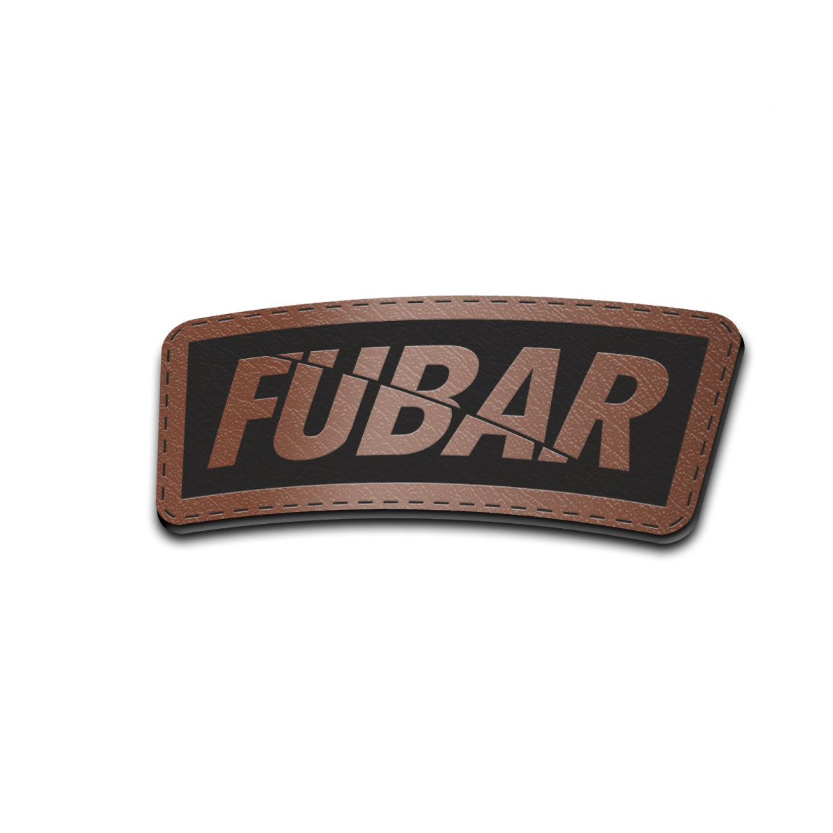 FUBAR - American Bison Design Co. - fubar, fucked up, Iron, Leather, On, Patch, Pre made, Premade