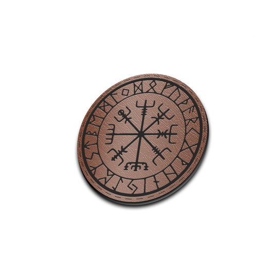 Vegvisir - American Bison Design Co. - Iron, Leather, On, Patch, Pre made, Premade, rune, vegvisir, viking