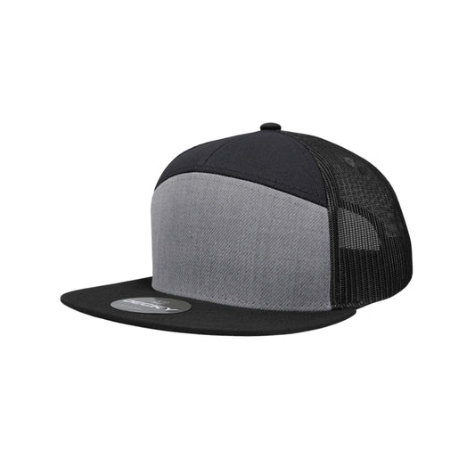 DSEVN // Slate - American Bison Design Co. - 7 panel, Black, Custom, Decky, Grey, Hat, Leather, Mesh, Patch, slate, Snap, Trucker