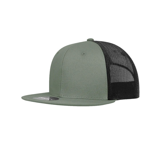 DECKY // Major - American Bison Design Co. - Black, Custom, Decky, Flat, green, Hat, Leather, loden, Mesh, Patch, Snap, Trucker