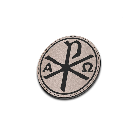 CHI RHO - American Bison Design Co. - christ, cross, Iron, jesus, Leather, On, Patch, Pre made, Premade