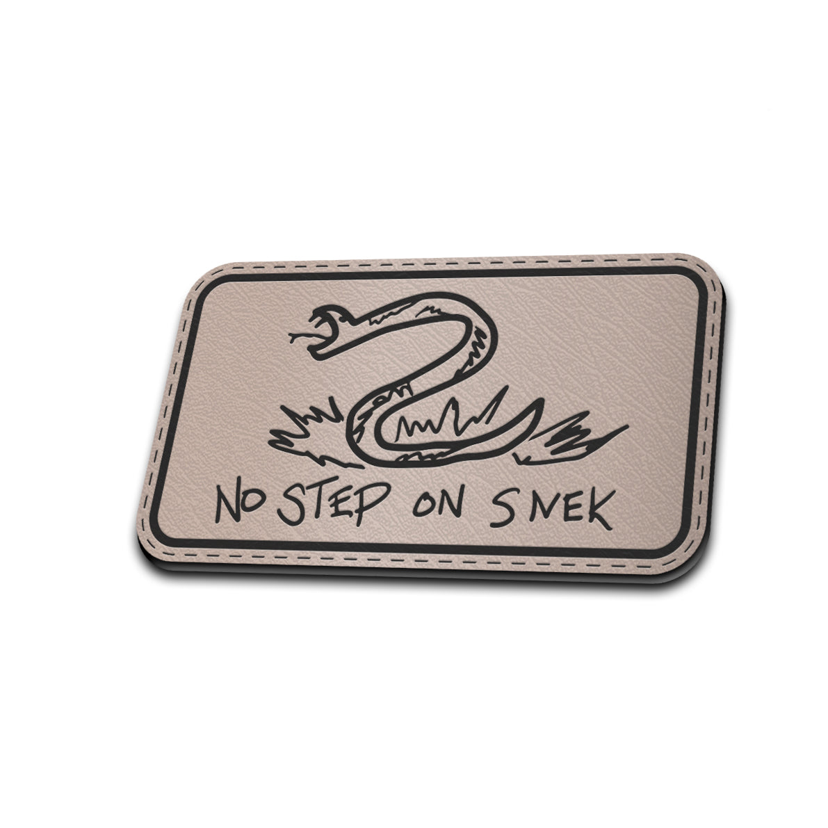 No Step On Snek - American Bison Design Co. - dtom, flag, gadsden, Iron, Leather, On, Patch, Patriotic, Pre made, Premade, snek