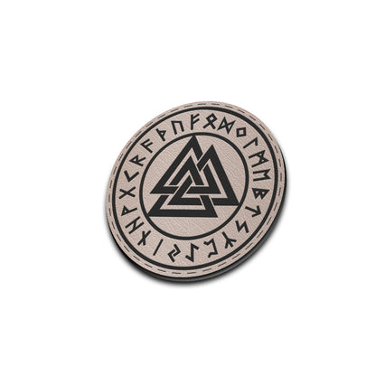 Odins Valknut - American Bison Design Co. - Iron, knot, Leather, odin, On, Patch, Pre made, Premade, valknut, viking