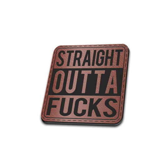 Straight Outta F***s - American Bison Design Co. - funny, Iron, Leather, On, outta, Patch, Pre made, Premade, straight