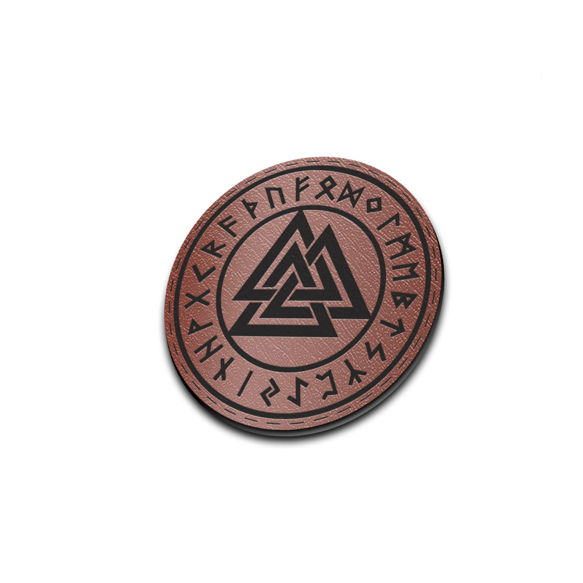 Odins Valknut - American Bison Design Co. - Iron, knot, Leather, odin, On, Patch, Pre made, Premade, valknut, viking