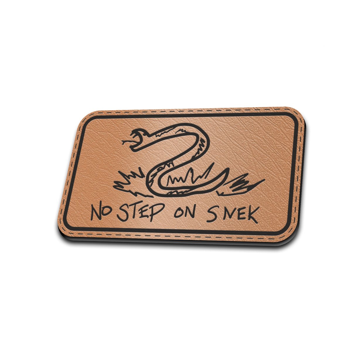 No Step On Snek - American Bison Design Co. - dtom, flag, gadsden, Iron, Leather, On, Patch, Patriotic, Pre made, Premade, snek