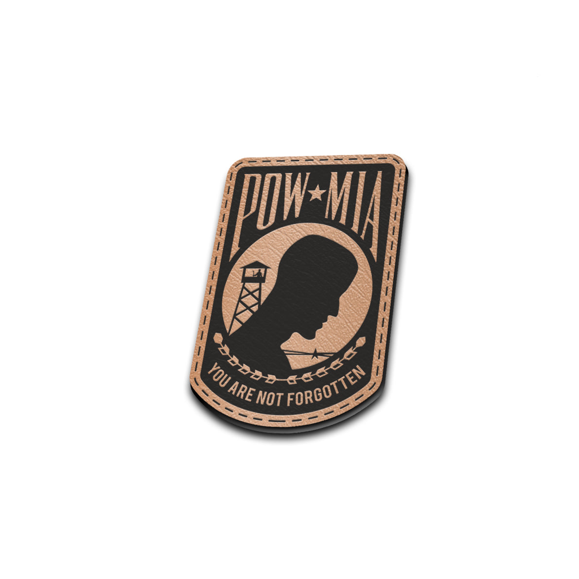 POW-MIA - American Bison Design Co. - Iron, Leather, mia, military, On, Patch, pow, powmia, Pre made, Premade