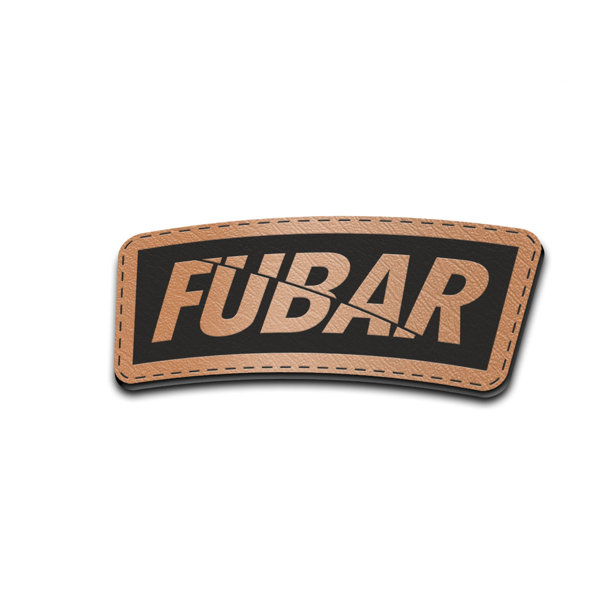 FUBAR - American Bison Design Co. - fubar, fucked up, Iron, Leather, On, Patch, Pre made, Premade