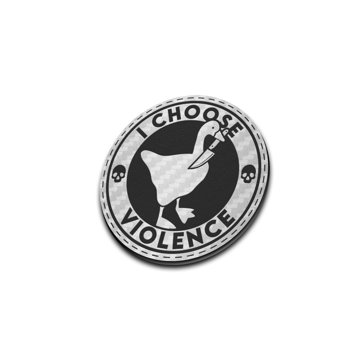 I Choose Violence - American Bison Design Co. - goose, Iron, knife, Leather, On, Patch, Pre made, Premade, violence