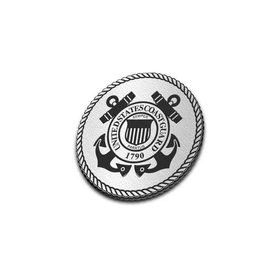 US Coast Guard - American Bison Design Co. - coast, guard, Iron, Leather, military, On, Patch, Pre made, Premade, USA, veteran